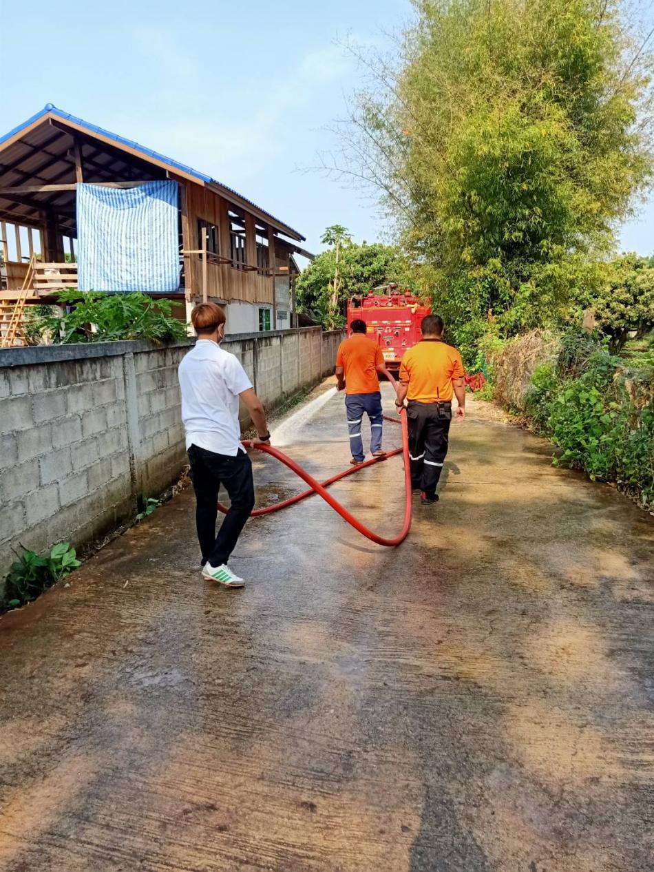 ล้างทำความสะอาดถนนหมู่ที่ 3 บ้านใหม่พัฒนา และ หมู่ที่ 4 บ้านท่านคร 
