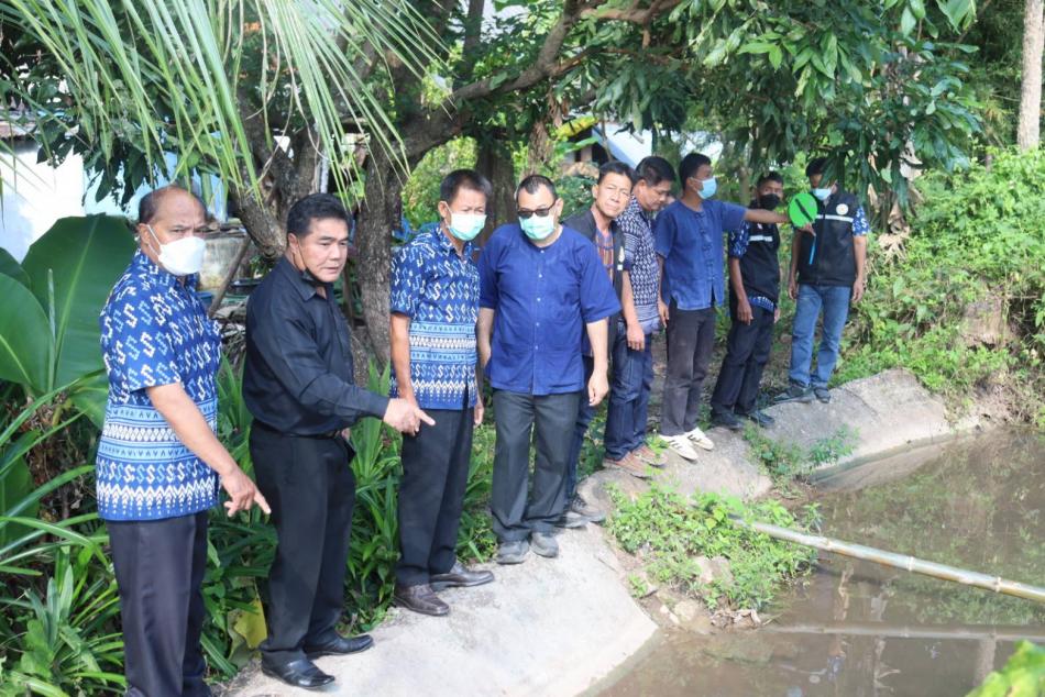 ลงพื้นที่สำรวจที่ได้รับแจ้งจากประชาชน เรื่องน้ำท่วมไหลหลากในช่วงฤดูฝนที่ผ่านมา